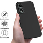 Oppo A78 4G flytande silikonmobilskal mjukt fodral fallsäkert fodral med rem