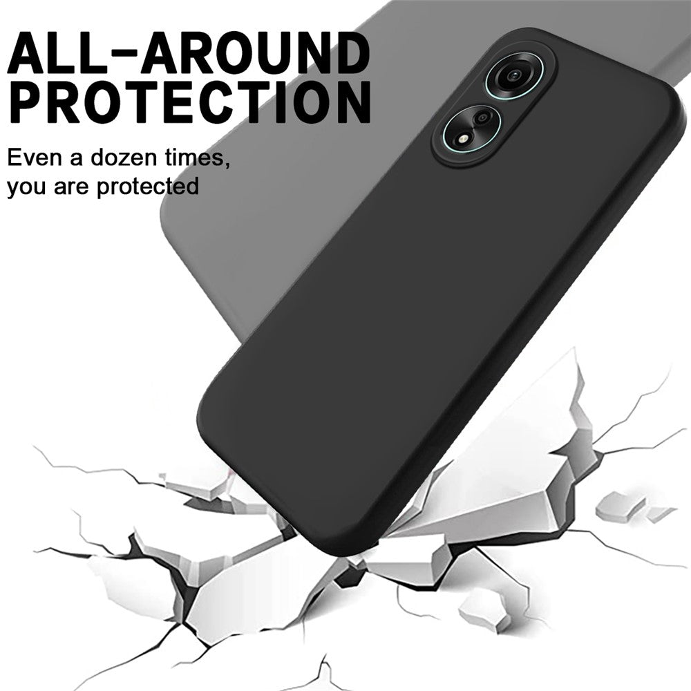 Oppo A78 4G flytande silikonmobilskal mjukt fodral fallsäkert fodral med rem