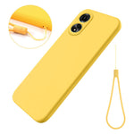 Oppo A78 4G flytande silikonmobilskal mjukt fodral fallsäkert fodral med rem