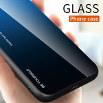 For Samsung Galaxy S23 FE Gradient Color Case Tempered Glass+PC+TPU Protective Phone Cover