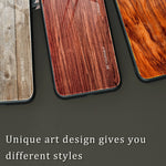 For Samsung Galaxy S23 FE Wood Texture Protective Case Shockproof Tempered Glass TPU Frame Phone Cover