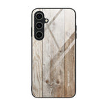 For Samsung Galaxy S23 FE Wood Texture Protective Case Shockproof Tempered Glass TPU Frame Phone Cover