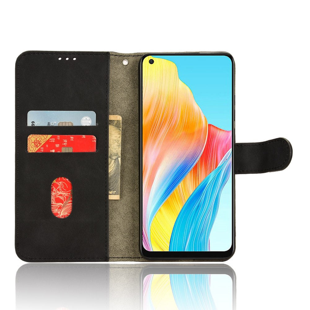 For Oppo A58 4G Skin-touch Feeling Phone Case Wallet PU Leather Full Protection Phone Stand Cover