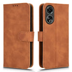 For Oppo A58 4G Skin-touch Feeling Phone Case Wallet PU Leather Full Protection Phone Stand Cover