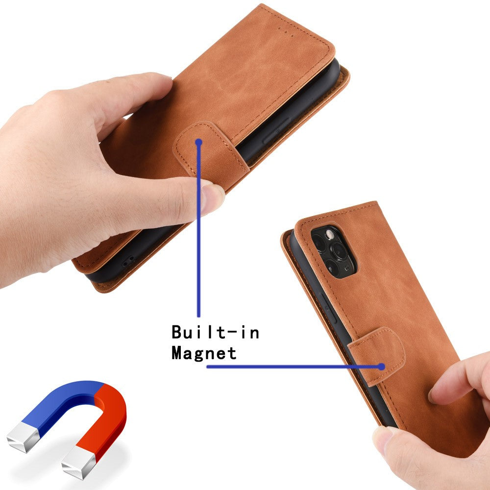 For Samsung Galaxy F34 5G / M34 5G Stand Skin-touch Phone Case Wallet PU Leather Full Protection Phone Cover