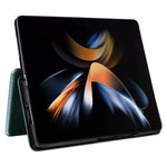 For Samsung Galaxy Z Fold5 5G Carbon Fiber Texture Card Holder Case Leather Stand Anti-drop Phone Cover