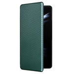 For Samsung Galaxy Z Fold5 5G Carbon Fiber Texture Card Holder Case Leather Stand Anti-drop Phone Cover