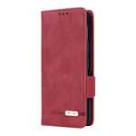 For Samsung Galaxy Z Fold5 5G Fall Proof Hardware Decor Phone Case PU Leather Wallet Stand Cover