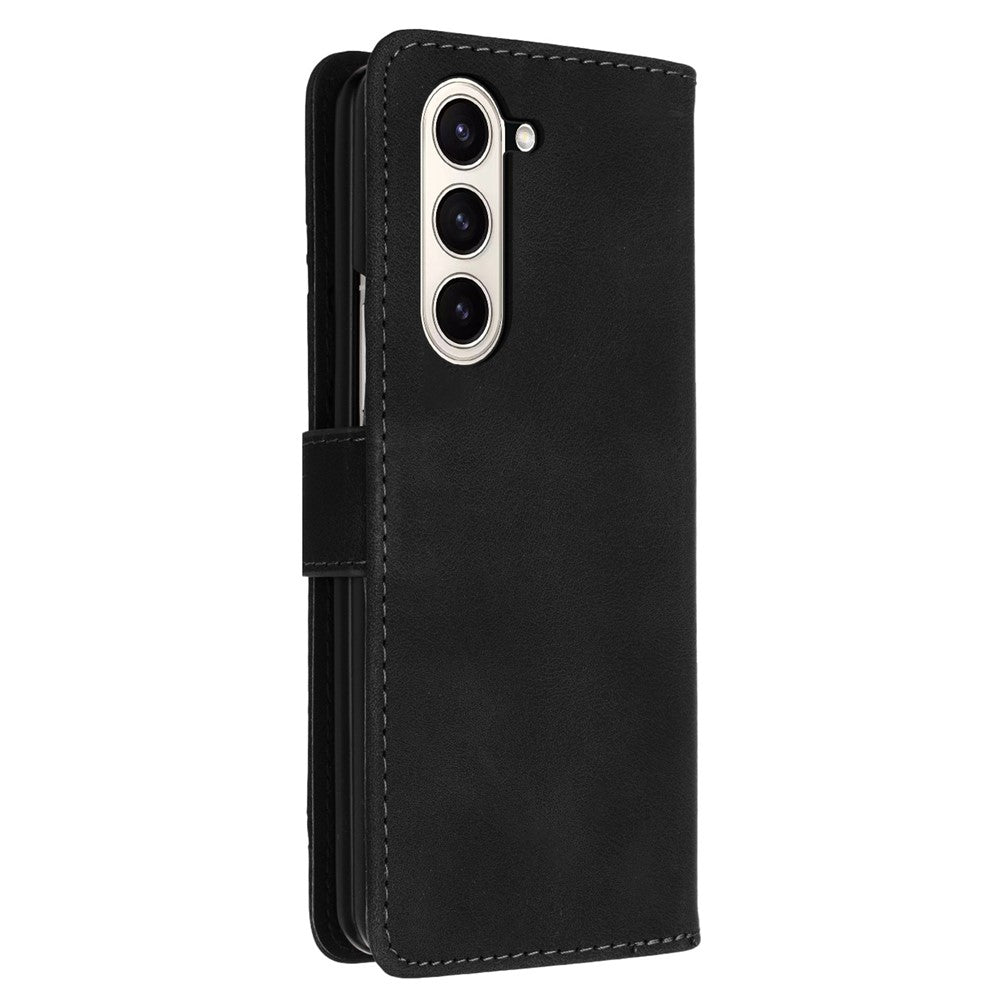 YX0040 For Samsung Galaxy Z Fold5 5G Card Slots Case PU Leather+PC Imprinted Phone Cover