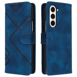 YX0040 For Samsung Galaxy Z Fold5 5G Card Slots Case PU Leather+PC Imprinted Phone Cover