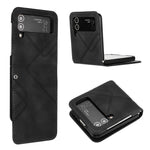 YX0040 Til Samsung Galaxy Z Flip4 5G telefoncover PU-læder+PC-mønsterpræget cover
