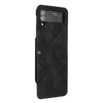 YX0040 Til Samsung Galaxy Z Flip4 5G telefoncover PU-læder+PC-mønsterpræget cover