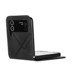 YX0040 Til Samsung Galaxy Z Flip4 5G telefoncover PU-læder+PC-mønsterpræget cover