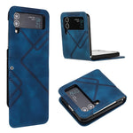 YX0040 Til Samsung Galaxy Z Flip4 5G telefoncover PU-læder+PC-mønsterpræget cover