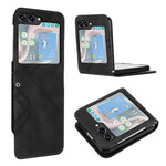 YX0040 For Samsung Galaxy Z Flip5 5G PU Leather+PC Shell Pattern Imprinted Protective Phone Case