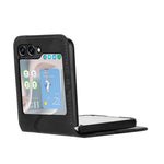 YX0040 For Samsung Galaxy Z Flip5 5G PU Leather+PC Shell Pattern Imprinted Protective Phone Case
