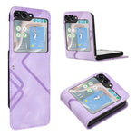 YX0040 For Samsung Galaxy Z Flip5 5G PU Leather+PC Shell Pattern Imprinted Protective Phone Case