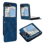 YX0040 For Samsung Galaxy Z Flip5 5G PU Leather+PC Shell Pattern Imprinted Protective Phone Case