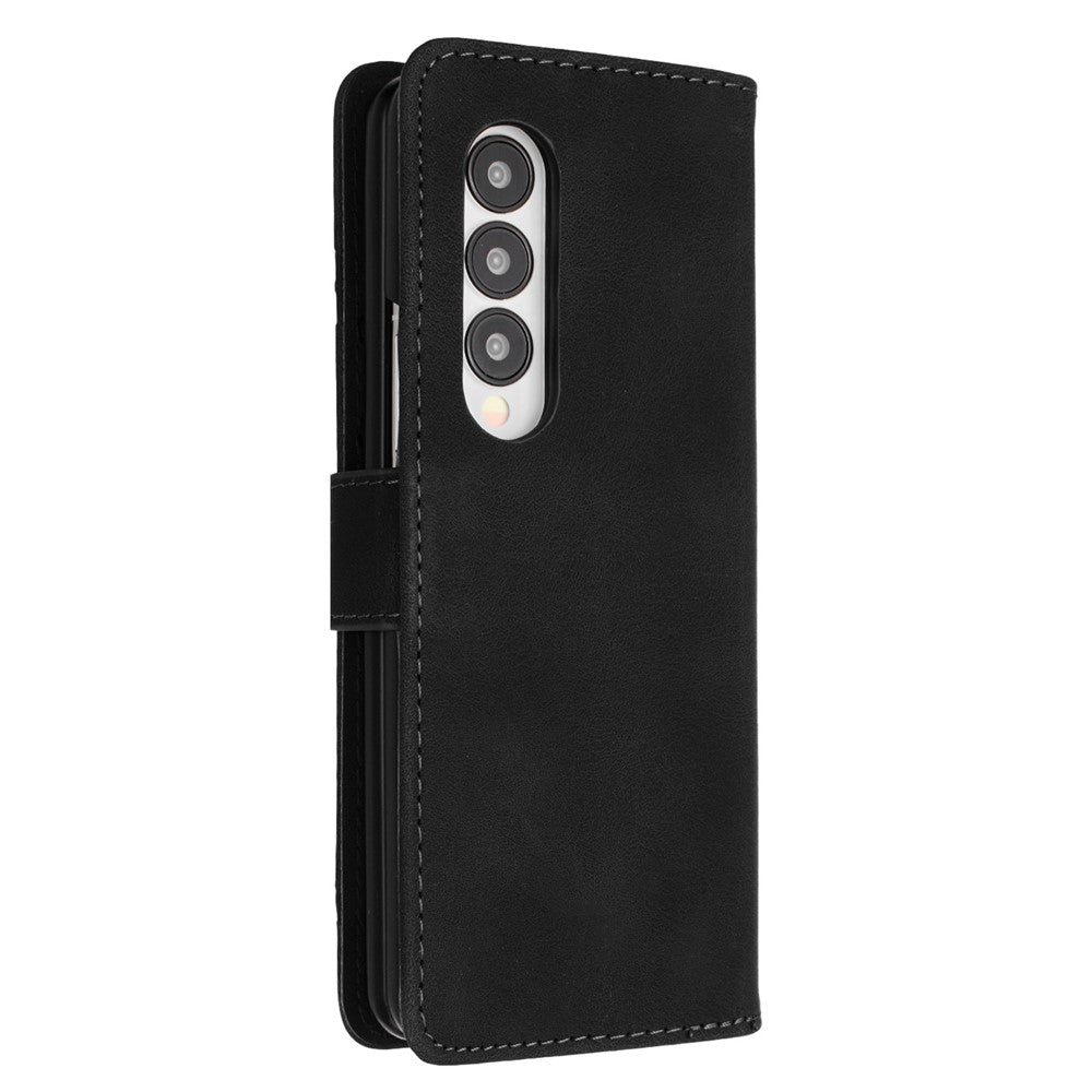 YX0040 For Samsung Galaxy Z Fold4 5G PU Leather+PC Card Holder Case Imprinted Phone Cover