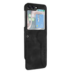 YX0030 For Samsung Galaxy Z Flip5 5G Imprinted PU Leather+PC Phone Case Ultra-Thin Shockproof Cover