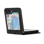 YX0030 For Samsung Galaxy Z Flip5 5G Imprinted PU Leather+PC Phone Case Ultra-Thin Shockproof Cover
