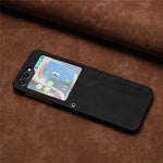 YX0030 For Samsung Galaxy Z Flip5 5G Imprinted PU Leather+PC Phone Case Ultra-Thin Shockproof Cover