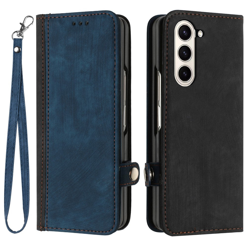 YX0020 For Samsung Galaxy Z Fold5 5G PU Leather+PC Phone Case Card Slots Shockproof Cover