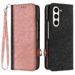 YX0020 For Samsung Galaxy Z Fold5 5G PU Leather+PC Phone Case Card Slots Shockproof Cover