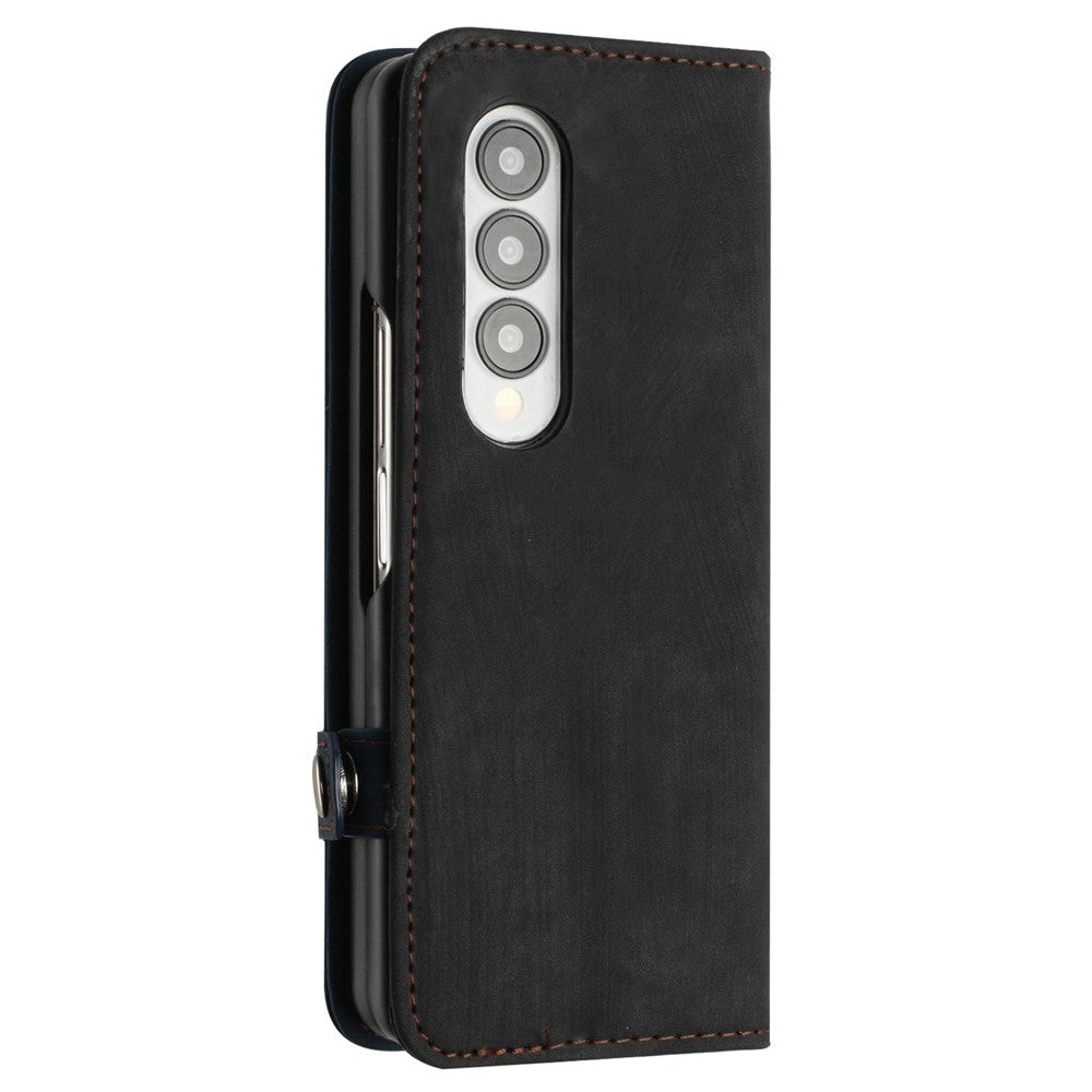 YX0020 Til Samsung Galaxy Z Fold4 5G Kortlommer Telefoncover PU Læder+PC Beskyttelsescover