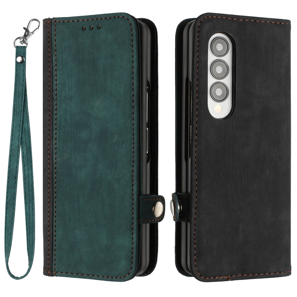 YX0020 Til Samsung Galaxy Z Fold4 5G Kortlommer Telefoncover PU Læder+PC Beskyttelsescover