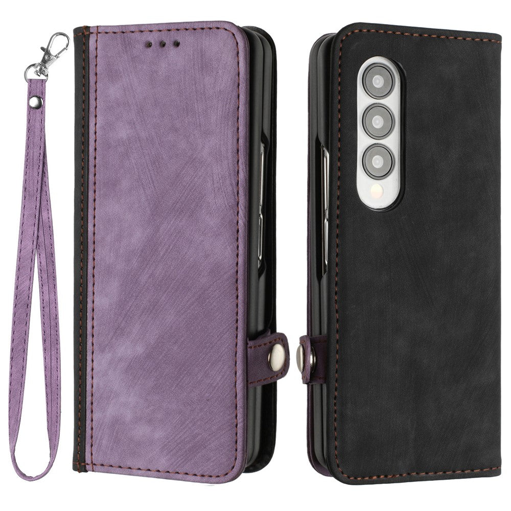 YX0020 For Samsung Galaxy Z Fold3 5G PU Leather Phone Case Card Holder Phone Cover