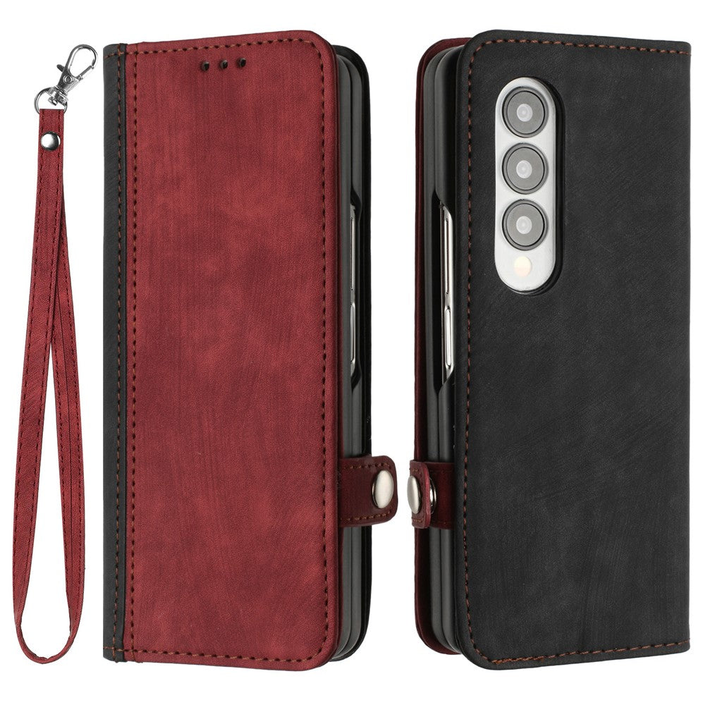 YX0020 For Samsung Galaxy Z Fold3 5G PU Leather Phone Case Card Holder Phone Cover