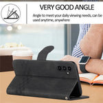 For Samsung Galaxy A24 4G (162.1mm) Phone Case with Strap Imprint PU Leather Wallet Stand Cover