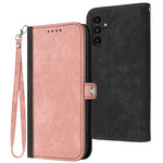 YX0020 For Samsung Galaxy A24 4G (162.1 x 77.6 x 8.3mm) Phone Wallet Case Anti-scratch Leather Stand Cover with Strap