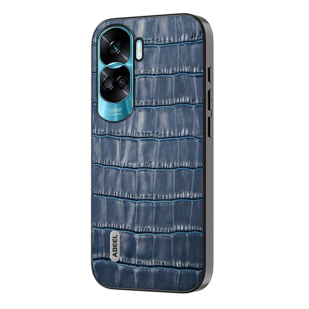 ABEEL For Honor X50i 5G / 90 Lite 5G Cowhide Leather+TPU+PC Case Crocodile Texture Cell Phone Cover
