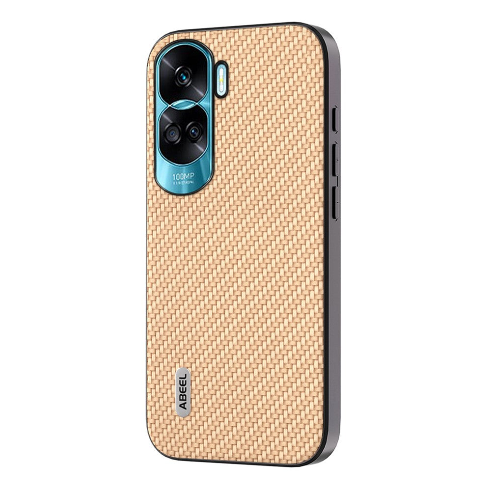ABEEL For Honor X50i 5G / 90 Lite 5G Carbon Fiber Texture Telefoncover Læderbelagt PC+TPU Bagcover