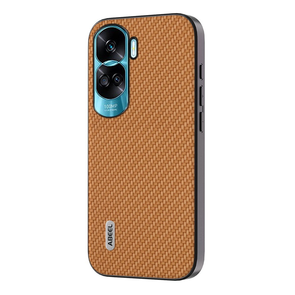 ABEEL For Honor X50i 5G / 90 Lite 5G Carbon Fiber Texture Phone Case Leather Coated PC+TPU Back Cover