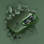 Crystal Clear PC+TPU Case for iPhone 15 Shockproof Slim Phone Cover with Metal Lens Frame