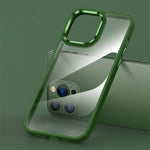 Anti-Scratch Phone Case for iPhone 15 Pro Max Slim Clear PC+TPU Phone Shell with Metal Lens Frame