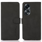 KHAZNEH For Oppo A58 5G Fine Texture Wallet PU Leather Smartphone Case Stand Phone Cover