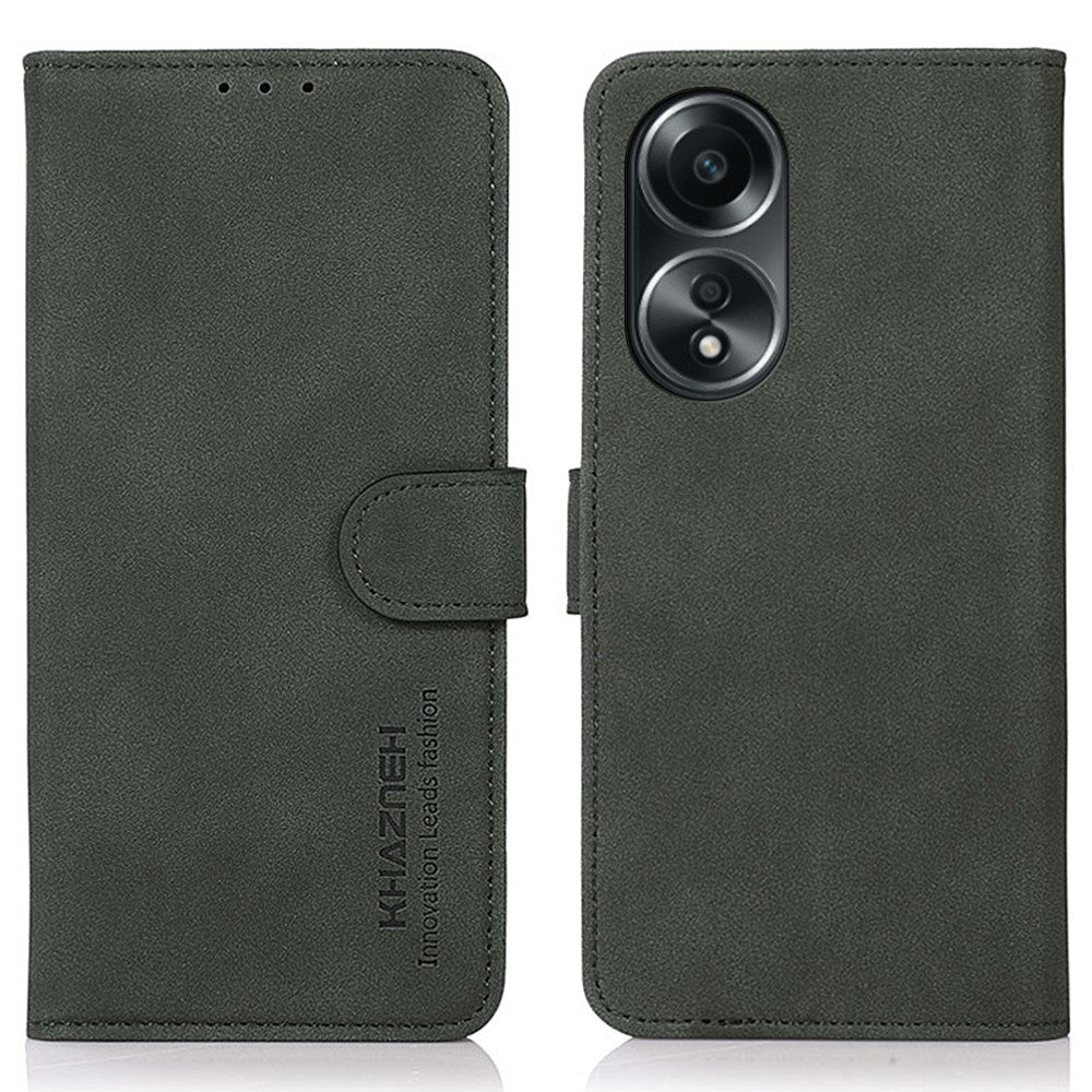 KHAZNEH For Oppo A58 5G Fine Texture Wallet PU Leather Smartphone Case Stand Phone Cover