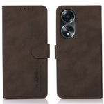 KHAZNEH For Oppo A78 4G Textured Wallet Stand Cover Magnetic Closure PU Leather Smartphone Case