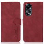 KHAZNEH For Oppo A78 4G Textured Wallet Stand Cover Magnetic Closure PU Leather Smartphone Case