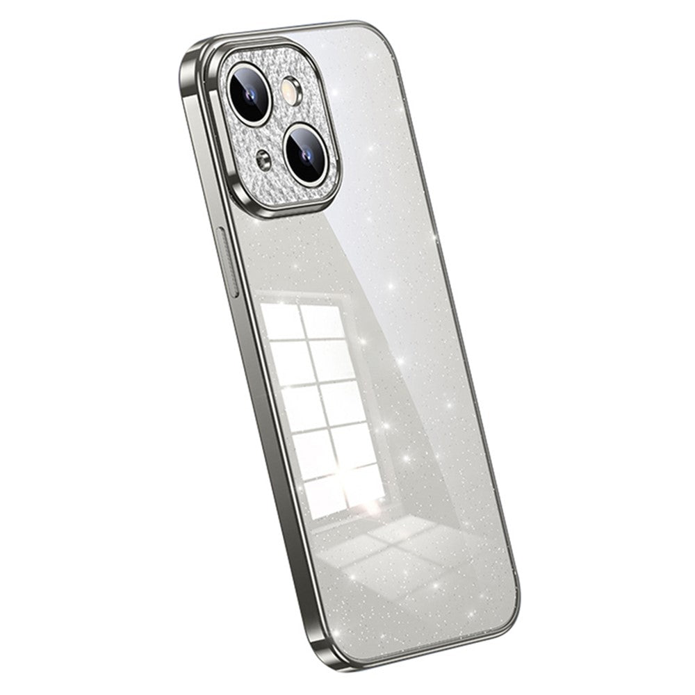 SULADA XingZuan Series cover til iPhone 15 Plus, med glitter rhinstensudsmykning og galvaniseret blødt TPU-bagcover