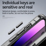 SULADA Crystal Steel Series TPU+Tempered Glass Clear Case for iPhone 15 Plus Anti-Scratch Protective Phone Cover