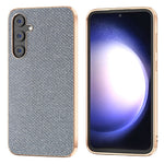 For Samsung Galaxy S23 FE Rhinestone Decor Phone Case Electroplating Leather Coated TPU+PC Cover
