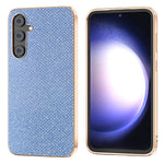 For Samsung Galaxy S23 FE Rhinestone Decor Phone Case Electroplating Leather Coated TPU+PC Cover