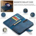 DG.MING for Samsung Galaxy S23 FE Detachable Phone Cover Split Leather Wallet Stand Phone Case