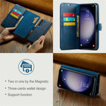 DG.MING for Samsung Galaxy S23 FE Detachable Phone Cover Split Leather Wallet Stand Phone Case