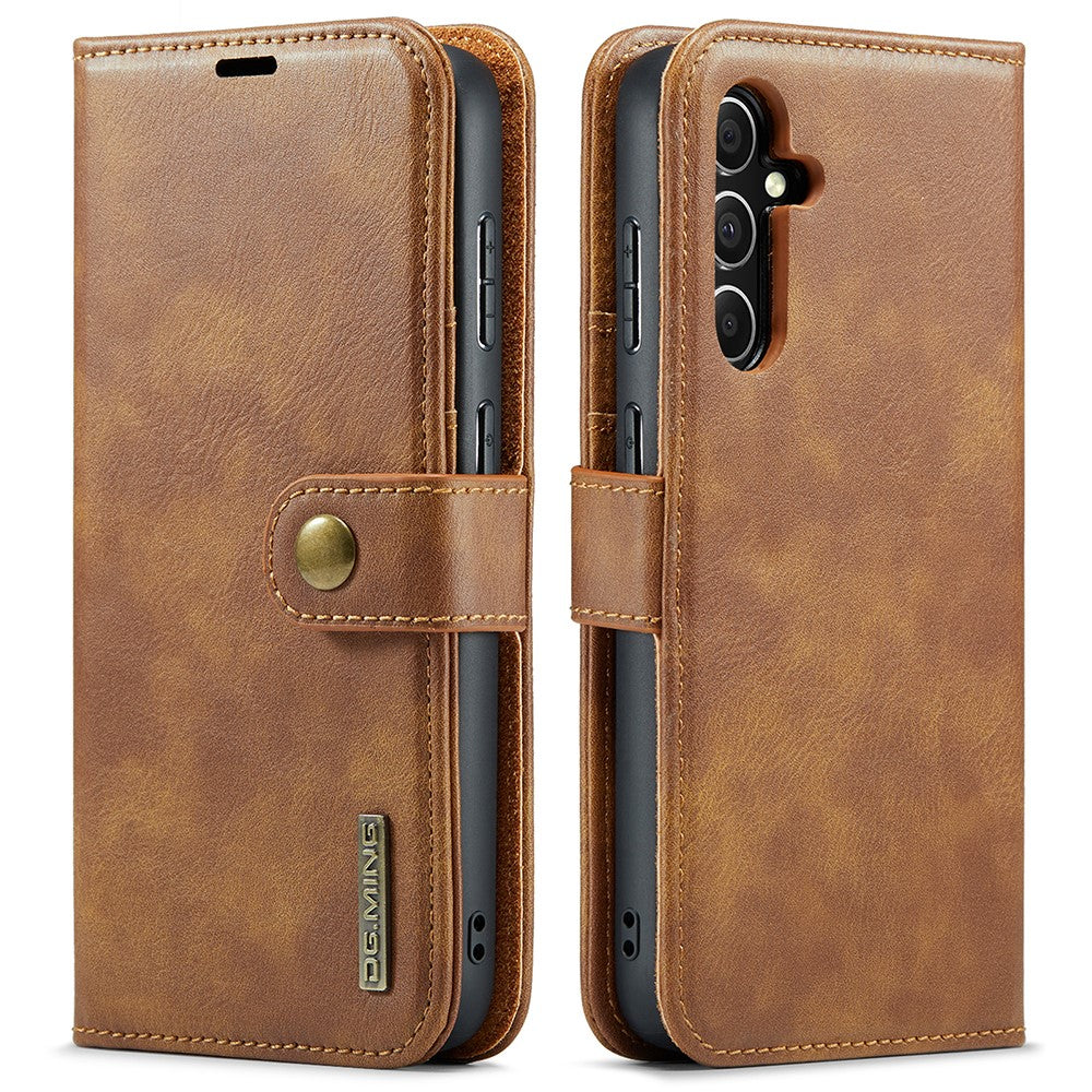 DG.MING for Samsung Galaxy S23 FE Detachable Phone Cover Split Leather Wallet Stand Phone Case
